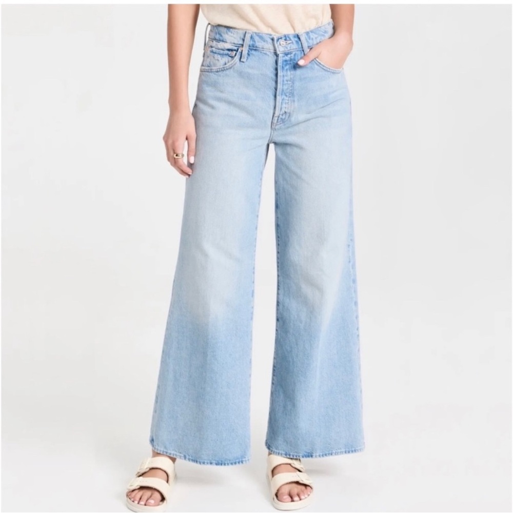 Mother Superior The Ditcher Roller Skimp Wide Leg Jeans in Didn’t I Warn You